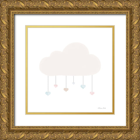 Watercolor Cloud Gold Ornate Wood Framed Art Print with Double Matting by Ball, Susan