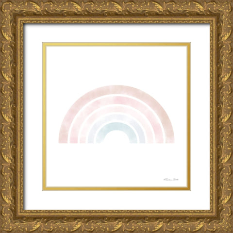 Watercolor Rainbow Gold Ornate Wood Framed Art Print with Double Matting by Ball, Susan