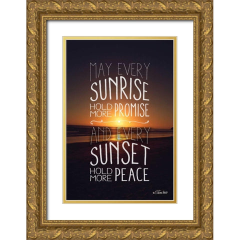 Promise and Peace Gold Ornate Wood Framed Art Print with Double Matting by Ball, Susan