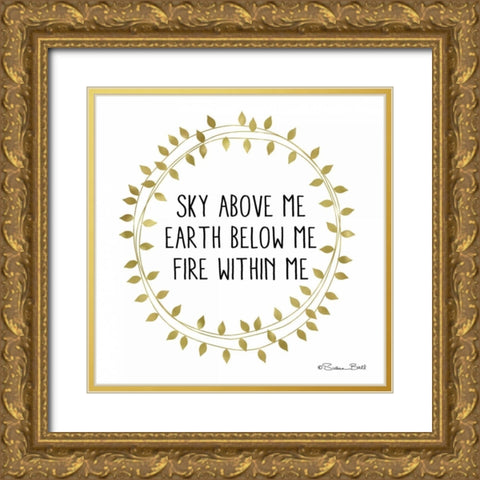 Sky Above Me Gold Ornate Wood Framed Art Print with Double Matting by Ball, Susan