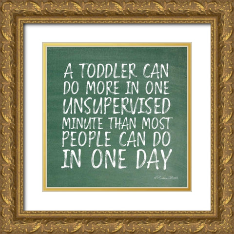 One Unsupervised Minute Gold Ornate Wood Framed Art Print with Double Matting by Ball, Susan