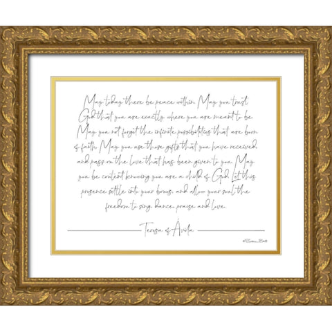 Allow Your Soul Gold Ornate Wood Framed Art Print with Double Matting by Ball, Susan