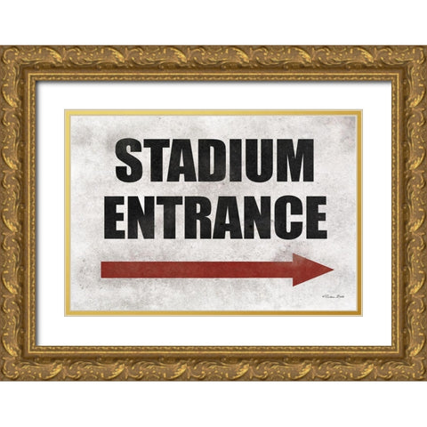Stadium Entrance Gold Ornate Wood Framed Art Print with Double Matting by Ball, Susan