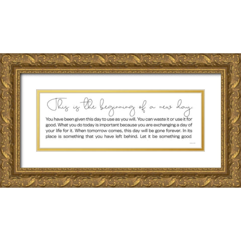 This is the Beginning Gold Ornate Wood Framed Art Print with Double Matting by Ball, Susan