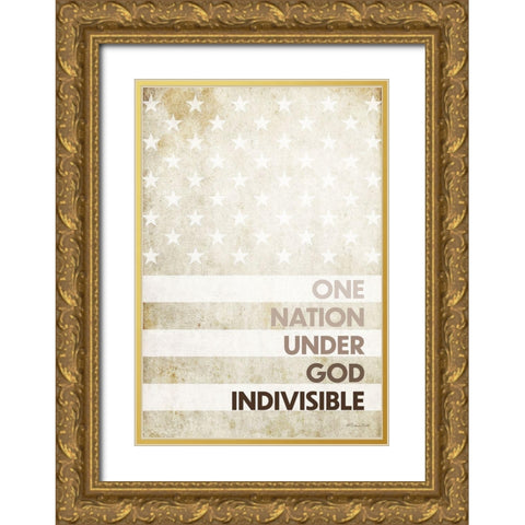 Indivisible Gold Ornate Wood Framed Art Print with Double Matting by Ball, Susan