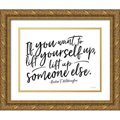 Lift Up Someone Gold Ornate Wood Framed Art Print with Double Matting by Ball, Susan