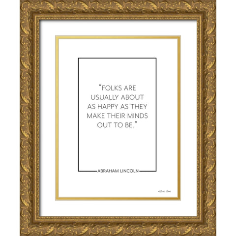 Happy Minds      Gold Ornate Wood Framed Art Print with Double Matting by Ball, Susan