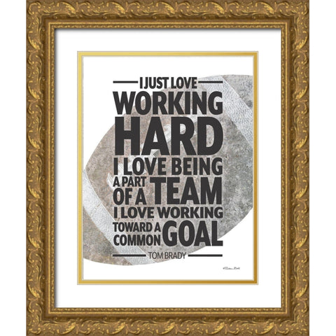 Working Hard Gold Ornate Wood Framed Art Print with Double Matting by Ball, Susan