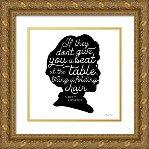 Seat at the Table Gold Ornate Wood Framed Art Print with Double Matting by Ball, Susan