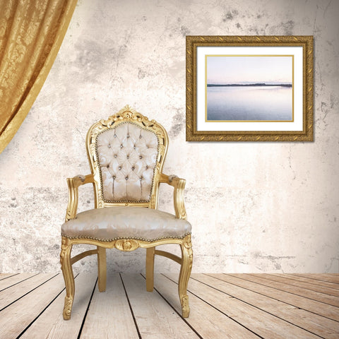 Water Horizon Gold Ornate Wood Framed Art Print with Double Matting by Ball, Susan