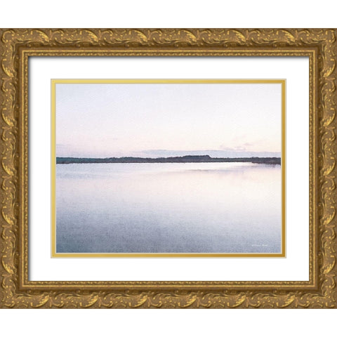 Water Horizon Gold Ornate Wood Framed Art Print with Double Matting by Ball, Susan