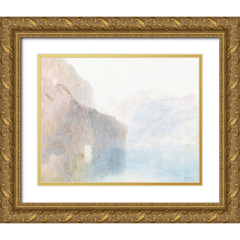 Tranquil Coast 1 Gold Ornate Wood Framed Art Print with Double Matting by Stellar Design Studio