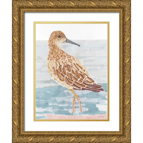Piper 1 Gold Ornate Wood Framed Art Print with Double Matting by Stellar Design Studio