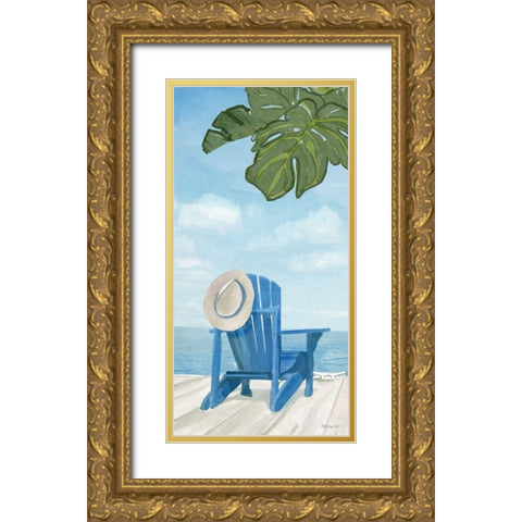 Paradise 1 Gold Ornate Wood Framed Art Print with Double Matting by Stellar Design Studio
