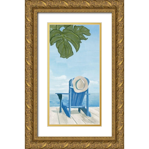 Paradise 2 Gold Ornate Wood Framed Art Print with Double Matting by Stellar Design Studio