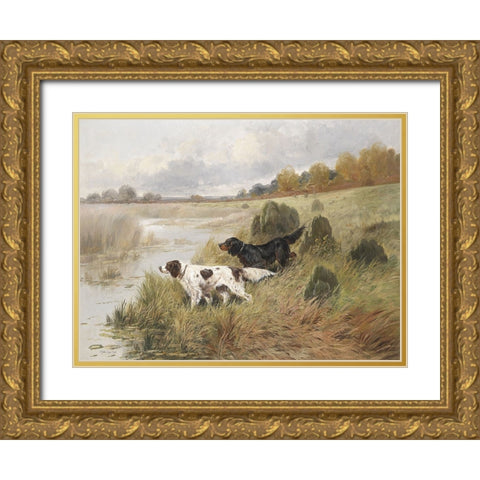 The Hunt Gold Ornate Wood Framed Art Print with Double Matting by Stellar Design Studio