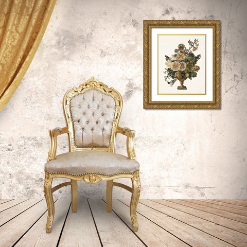 Bouquet in Urn 1 Gold Ornate Wood Framed Art Print with Double Matting by Stellar Design Studio