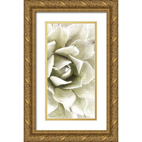 Agave Panel 1 Gold Ornate Wood Framed Art Print with Double Matting by Stellar Design Studio