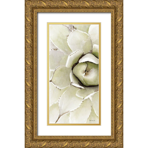 Agave Panel 2 Gold Ornate Wood Framed Art Print with Double Matting by Stellar Design Studio