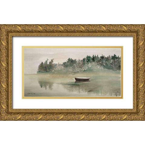 Lake Fishing II Gold Ornate Wood Framed Art Print with Double Matting by Stellar Design Studio