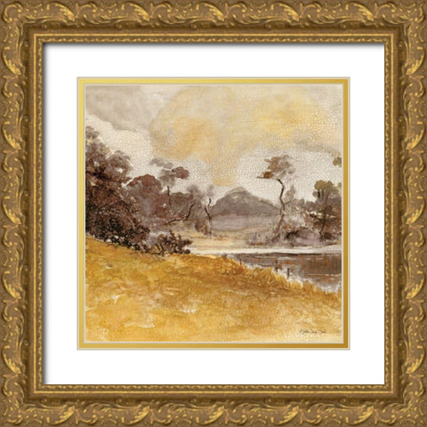 Traditional Landscape 2 Gold Ornate Wood Framed Art Print with Double Matting by Stellar Designs Studio