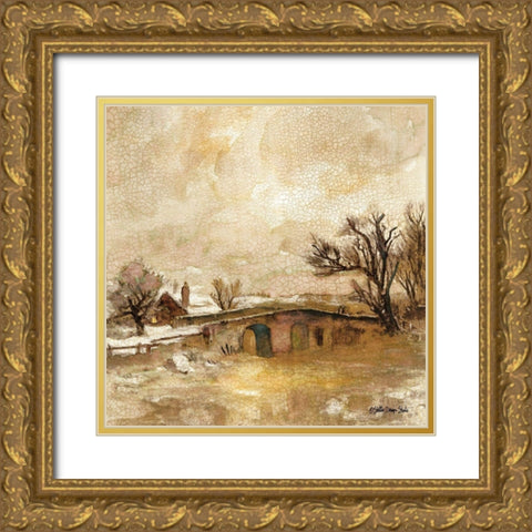 Traditional Landscape 4 Gold Ornate Wood Framed Art Print with Double Matting by Stellar Designs Studio