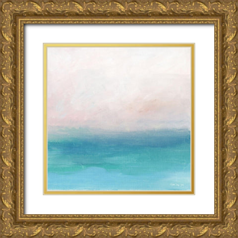 Calm Horizon 9   Gold Ornate Wood Framed Art Print with Double Matting by Stellar Design Studio