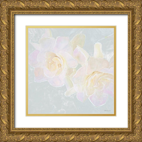 Rose Bouquet 1   Gold Ornate Wood Framed Art Print with Double Matting by Stellar Design Studio