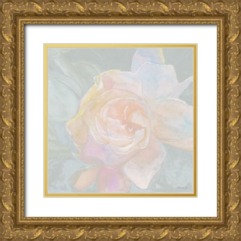 Rose Bouquet 2   Gold Ornate Wood Framed Art Print with Double Matting by Stellar Design Studio