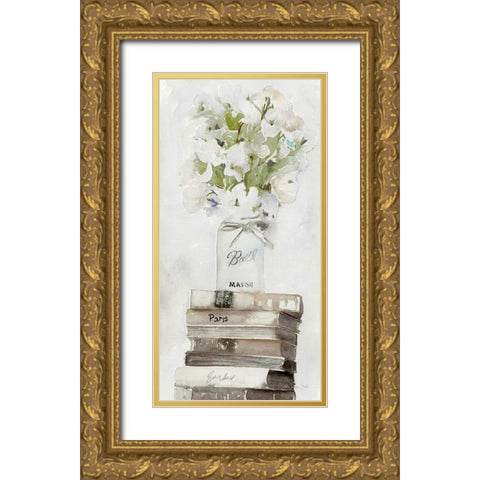 Parisian Pot 4 Gold Ornate Wood Framed Art Print with Double Matting by Stellar Design Studio