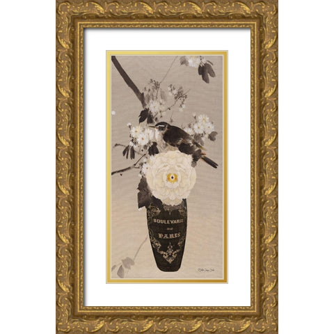 Parisian Pot 6 Gold Ornate Wood Framed Art Print with Double Matting by Stellar Design Studio