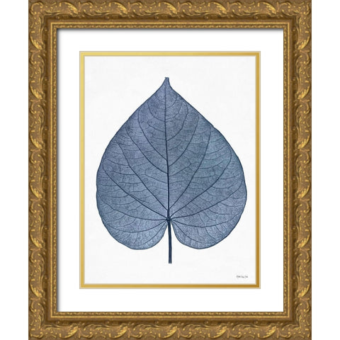 Indigo Nature Study I Gold Ornate Wood Framed Art Print with Double Matting by Stellar Design Studio