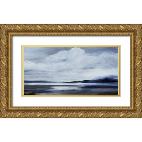 Distant Calm II Gold Ornate Wood Framed Art Print with Double Matting by Stellar Design Studio