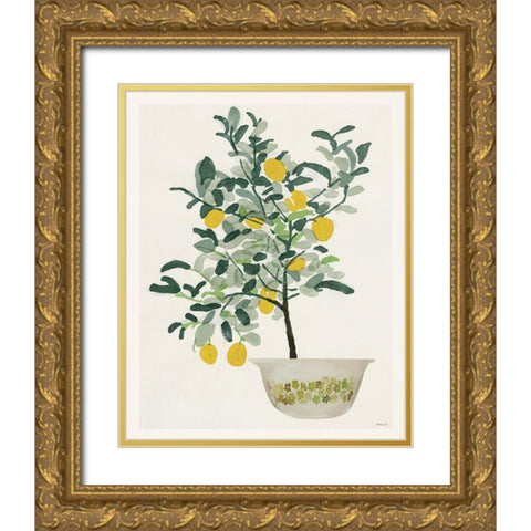 Lemon Tree II Gold Ornate Wood Framed Art Print with Double Matting by Stellar Design Studio