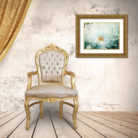 Morning Blossom Gold Ornate Wood Framed Art Print with Double Matting by Stellar Designs Studio