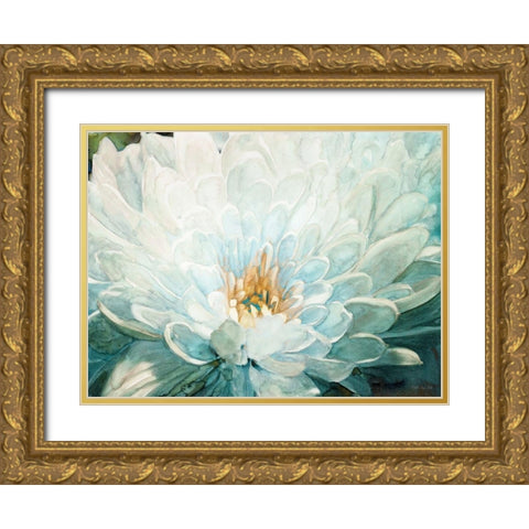 Morning Blossom Gold Ornate Wood Framed Art Print with Double Matting by Stellar Designs Studio