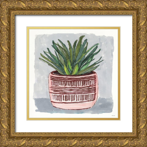 Potted Agave I Gold Ornate Wood Framed Art Print with Double Matting by Stellar Designs Studio