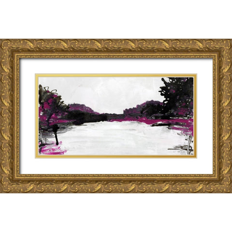 Summer Simmer Gold Ornate Wood Framed Art Print with Double Matting by Stellar Designs Studio