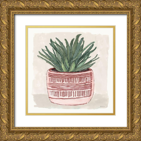 Agave 1 Gold Ornate Wood Framed Art Print with Double Matting by Stellar Design Studio