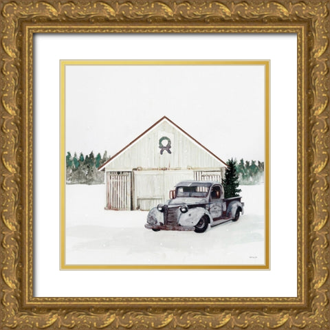 Tree Farm      Gold Ornate Wood Framed Art Print with Double Matting by Stellar Design Studio