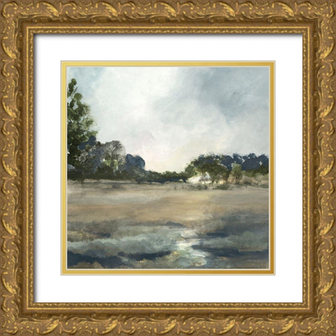 Pastel Countryside II     Gold Ornate Wood Framed Art Print with Double Matting by Stellar Design Studio