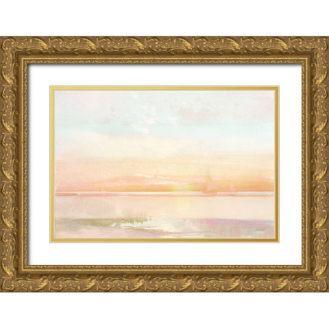 Peaceful Shore 1 Gold Ornate Wood Framed Art Print with Double Matting by Stellar Design Studio