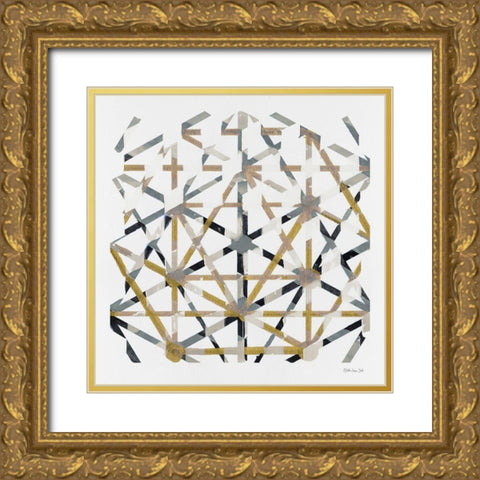 Mosaic 4    Gold Ornate Wood Framed Art Print with Double Matting by Stellar Design Studio