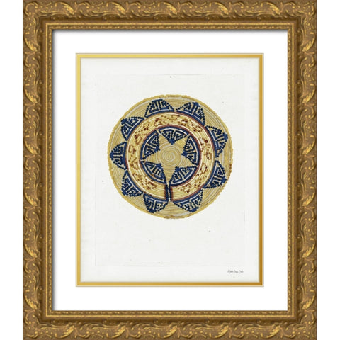 Basket Study 3 Gold Ornate Wood Framed Art Print with Double Matting by Stellar Design Studio