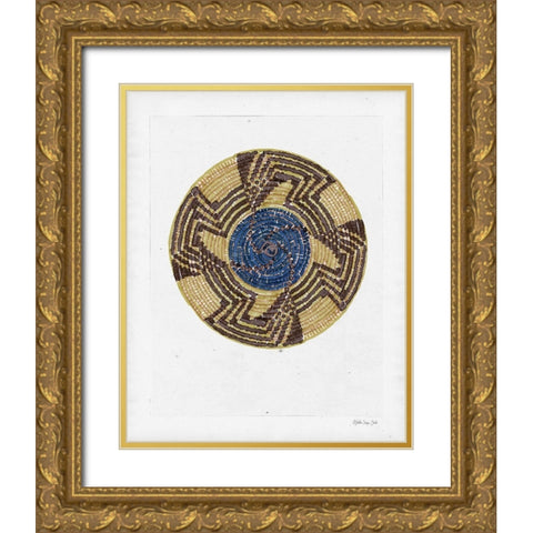 Basket Study 4 Gold Ornate Wood Framed Art Print with Double Matting by Stellar Design Studio