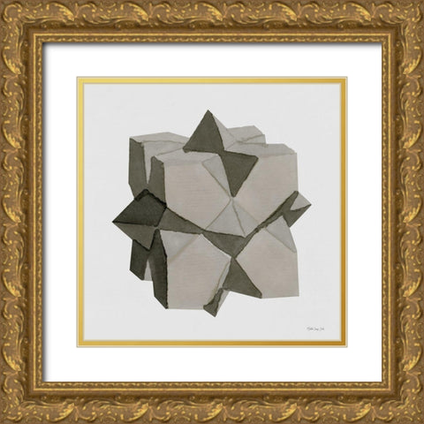 Geo 6 Gold Ornate Wood Framed Art Print with Double Matting by Stellar Design Studio