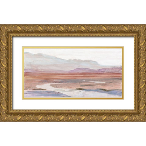 The Painted Valley    Gold Ornate Wood Framed Art Print with Double Matting by Stellar Design Studio