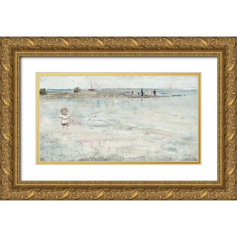 Ricketts Point Gold Ornate Wood Framed Art Print with Double Matting by Stellar Design Studio