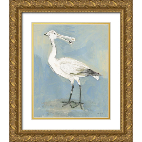 Sea Bird 1 Gold Ornate Wood Framed Art Print with Double Matting by Stellar Design Studio