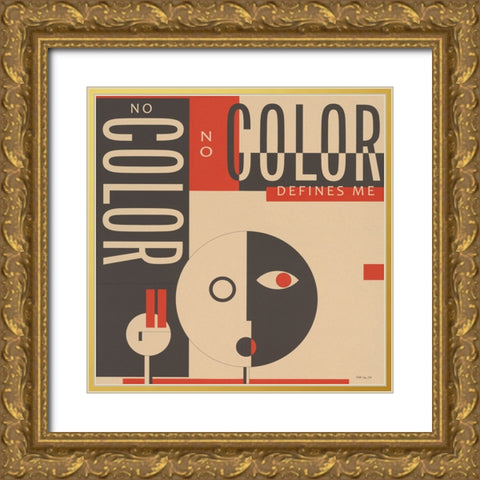 Color Defines Me Gold Ornate Wood Framed Art Print with Double Matting by Stellar Design Studio